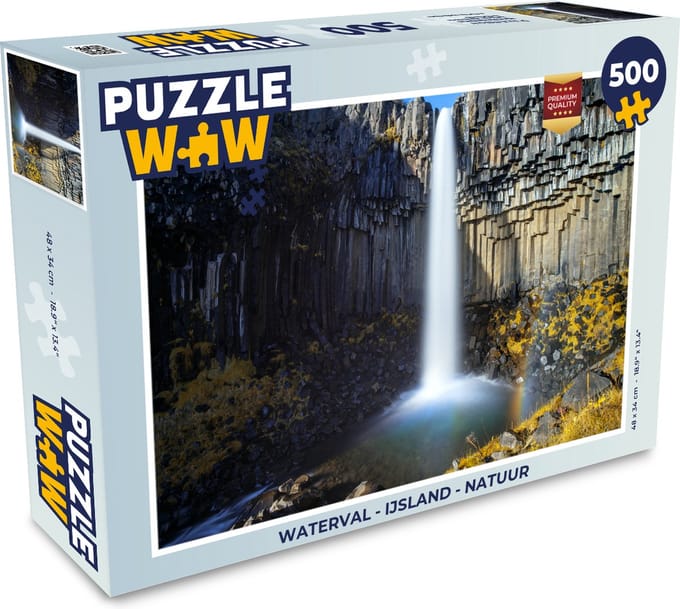 Puzzel Waterval - IJsland - Natuur - Legpuzzel - Puzzel 500 stukjes