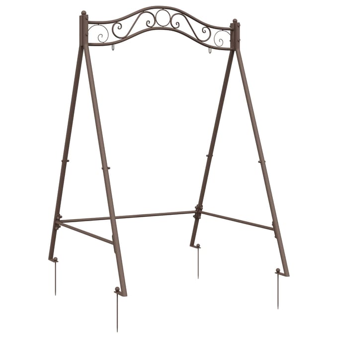 vidaXL - Schommelframe - Antiek - Bruin - 113 - x - 121,5 - x - 168 - cm - Staal