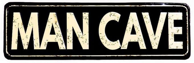 Signs-USA - Man Cave - 40 x 12 cm - retro wandbord - metaal