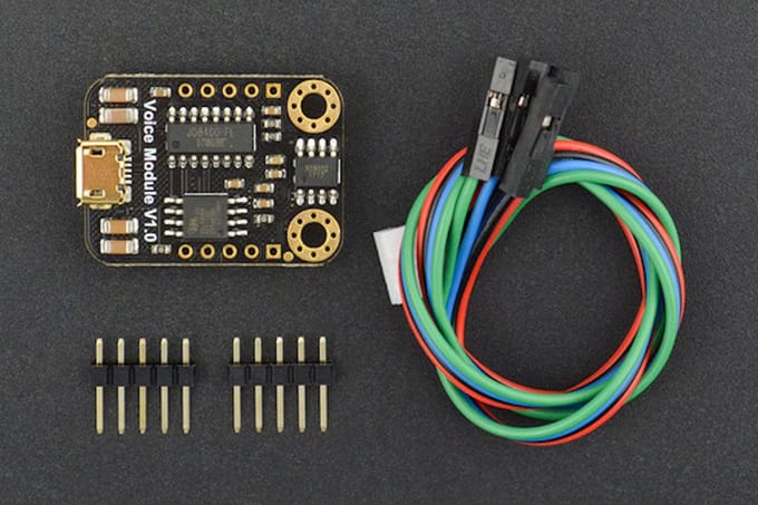 Gravity: UART MP3-spraakmodule met 8 MB flashgeheugen DFR0534 - geschikt voor Arduino