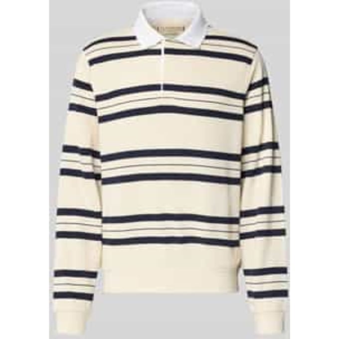 Regular fit poloshirt met streepmotief