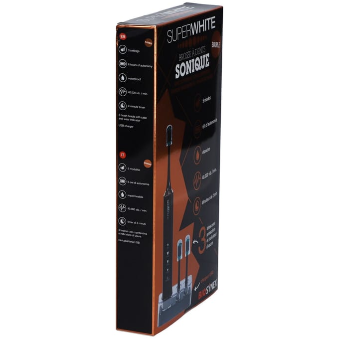 SUPERWHITE Sonische Tandenborstel - Black