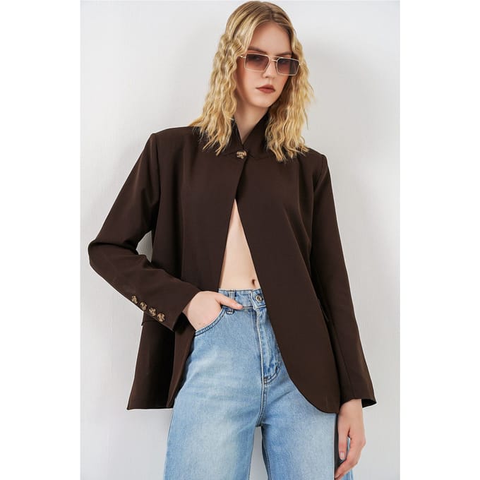 Oversized Sjaalkraag Blazer