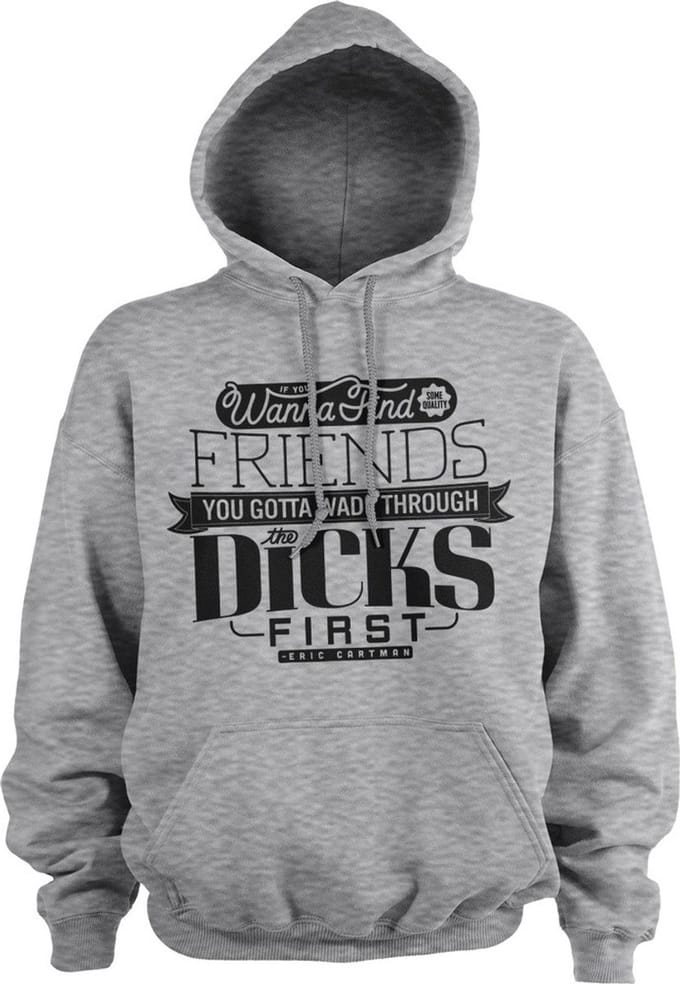 South Park Wade Through The Dicks-hoodie, grijs gemêleerd