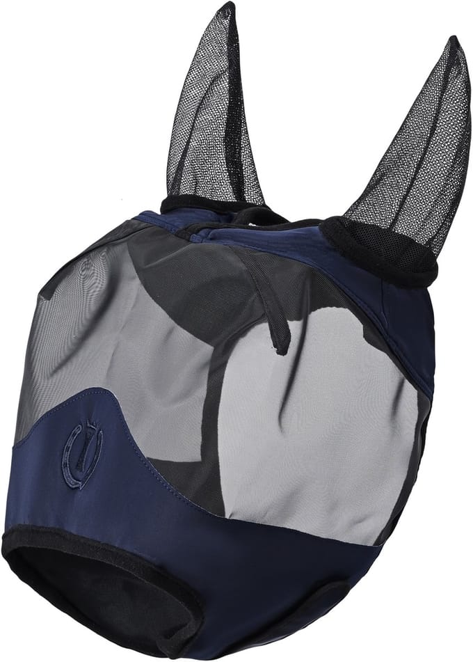 Imperial Riding - Fly Shield IRH - Vliegenmasker met Oren - Navy - Maat Cob