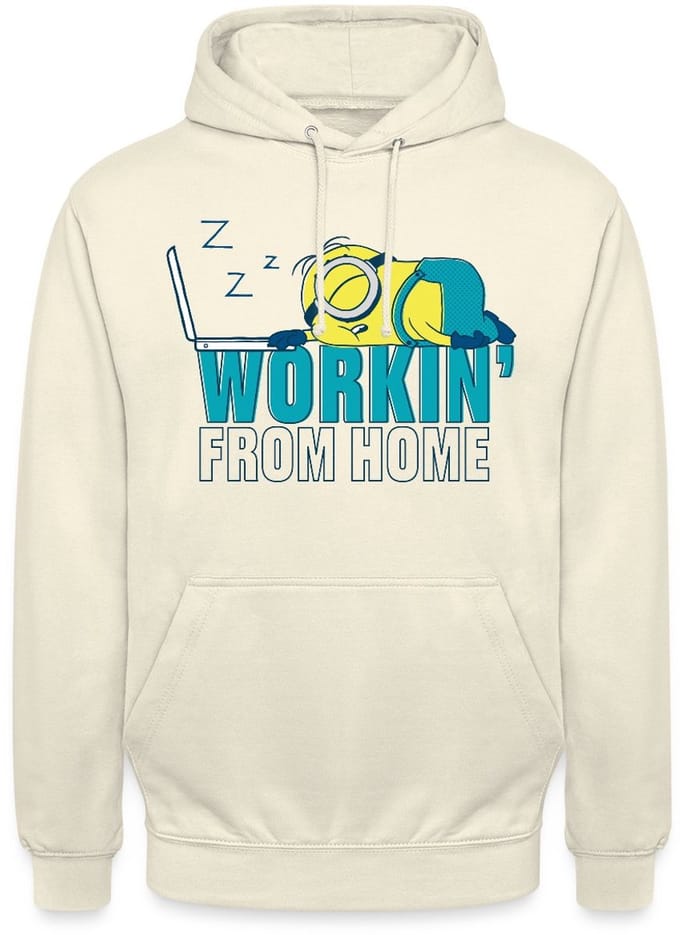 Minions Stuart Working From Home Hoodie Unisex