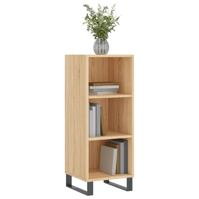 vidaXL - Dressoir - 34,5x32,5x90 - cm - bewerkt - hout - sonoma - eikenkleurig