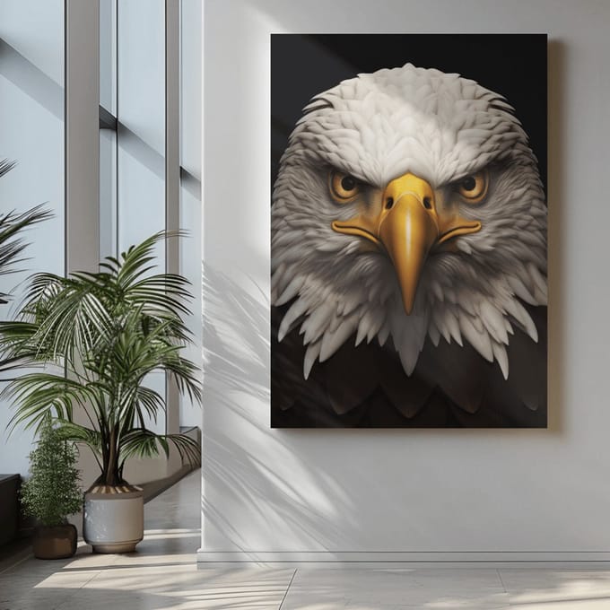 Canvas Schilderij - Roofvogel - Adelaar - 90x60x2 cm