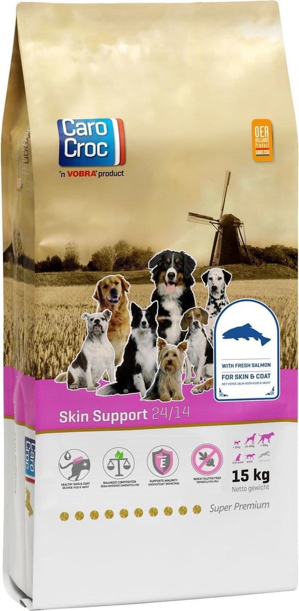 Carocroc Skin Support - Gevogelte/Granen/Vis - Hondenvoer - 15 kg