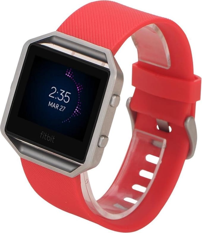 watchbands-shop.nl Siliconen bandje - Fitbit Blaze - Rood - Small