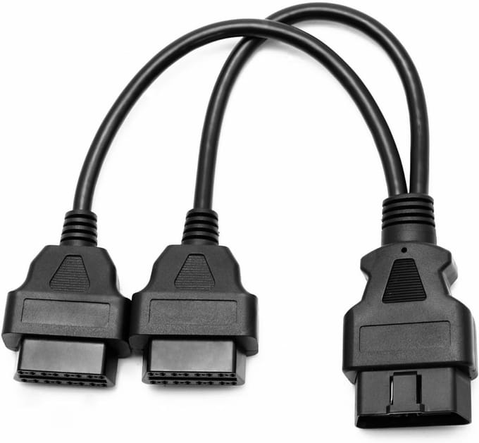 OBD2 16-Pin Splitter Kabel Y-Adapter Diagnosekabel