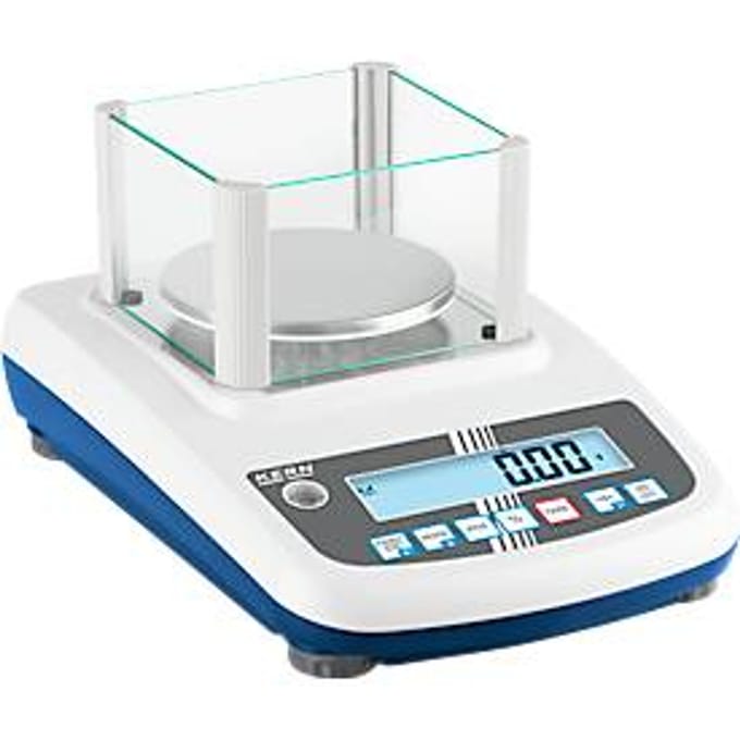 KERN & Sohn precisiebalans PFB 2000-2 met LCD-display, compacte constructie, roestvrijstalen weegplaat ∅ 120 mm