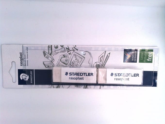 Staedtler Professionele Rasoplast gom - Gum - Gummen - Blister van 2 stuks -2 pack
