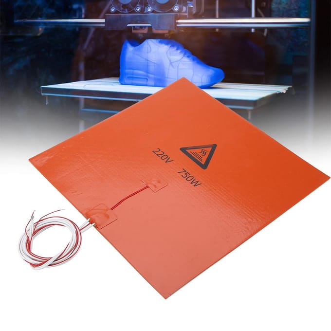 3D Printer Accessoires Siliconen Hot Verwarmd Bed Verwarmingskussen (220V 750W 300*300mm) red