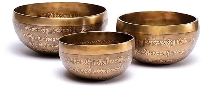 Klankschaal Tibet gegraveerd - 30 cm - 2400-2600 g