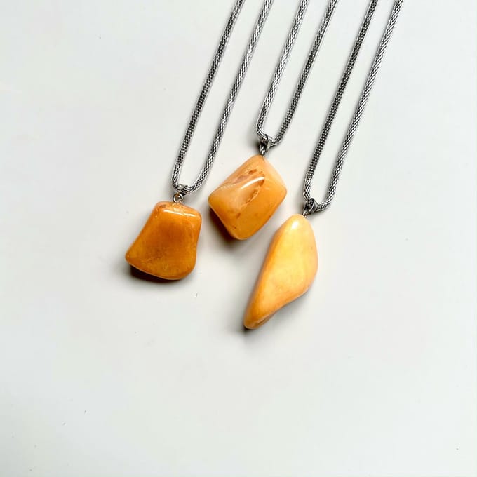 Gemstone ketting Aventurijn geel