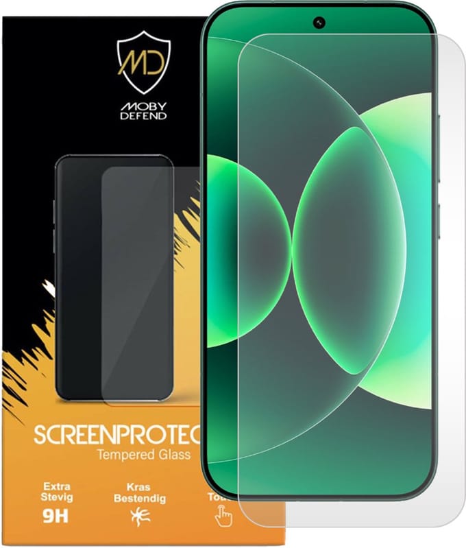 MobyDefend Screenprotector - Geschikt voor Xiaomi 17 - Case-Friendly Screensaver - Gehard Glas
