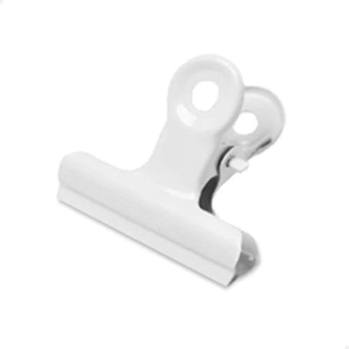 Bulldog clip 50 mm | Wit | 20 stuks