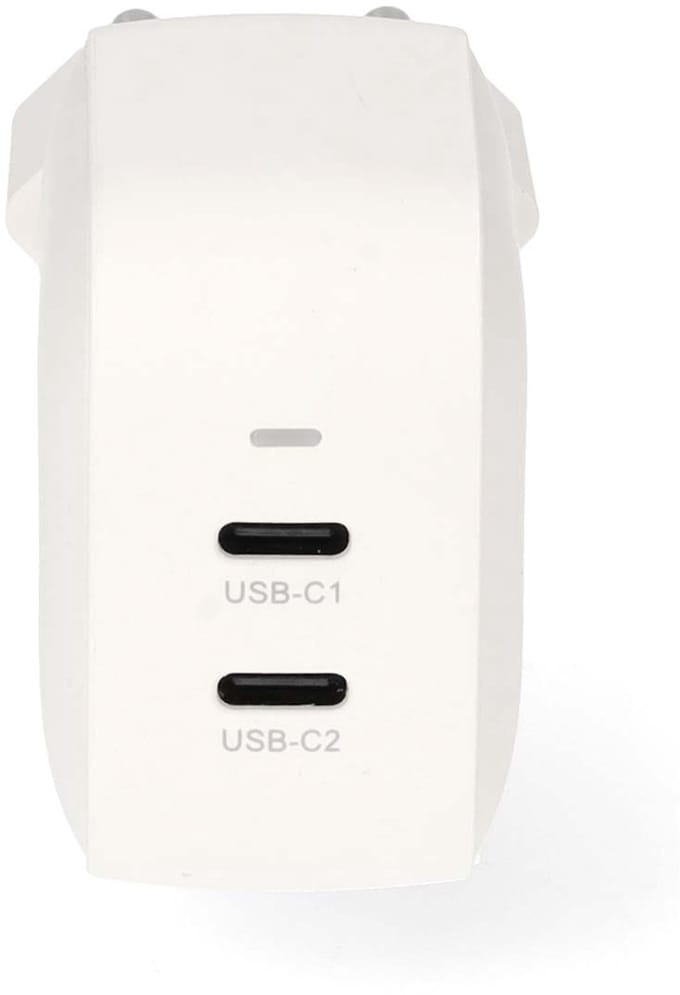 Nedis Oplader - 35 W - GaN - PD3.0 - 1.75 / 2.33 / 2.92 / 3.0 A - Outputs: 2 - 2x USB-C - Automatische Voltage Selectie - Wit