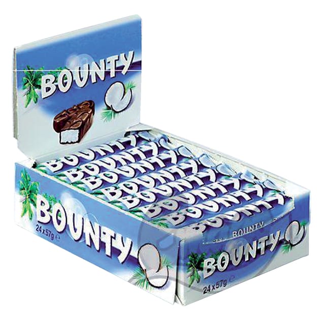 Bounty - Snoep - Chocoladereep - 24 Stuks - voordeelverpakking