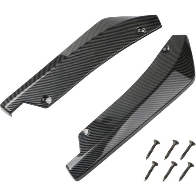 Bande de pare-chocs avant et arrière universelle pour voiture, séparateur de diffuseur, protection contre les rayures, ailes en Fiber de carbone, Extension de jupe latérale gray