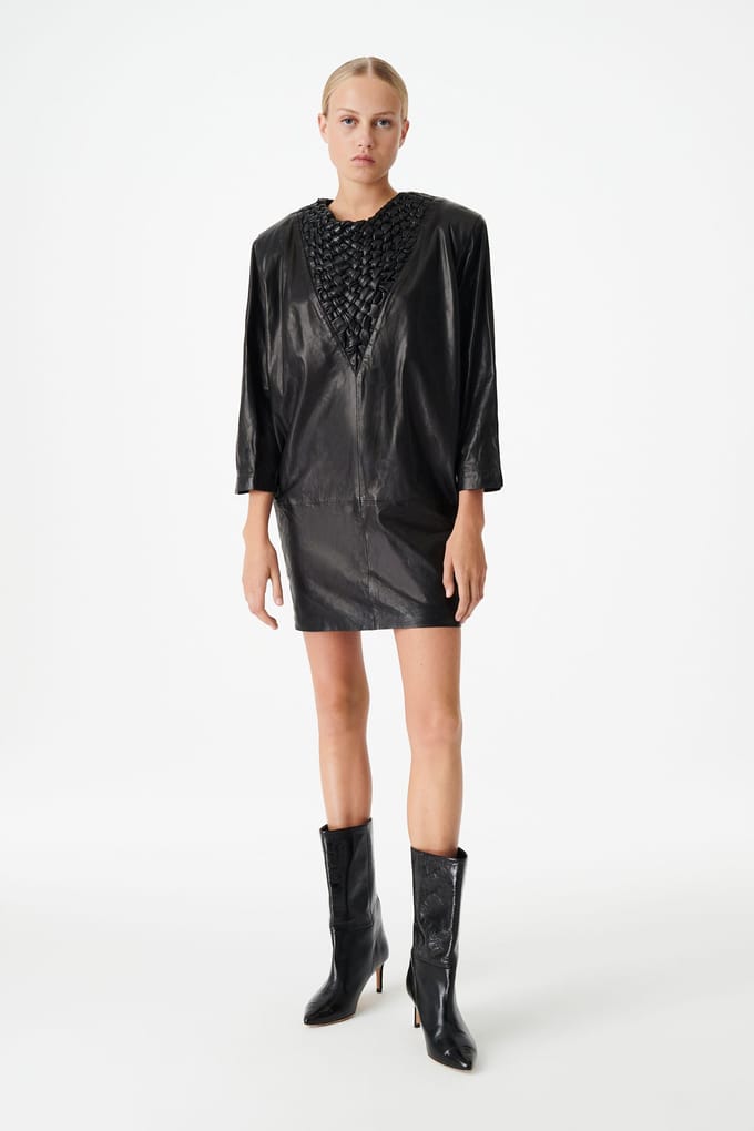 IRO Paris Elyna Dress Black Größe: XS | Lederkleider Outlet | Damen | Schwarz