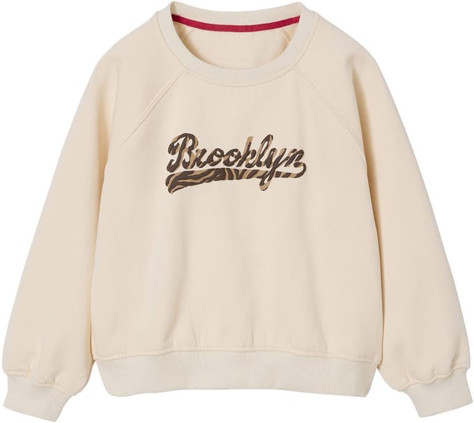 Vertbaudet Sweater met "Brooklyn" inscriptie en zebraprint voor meisjes
