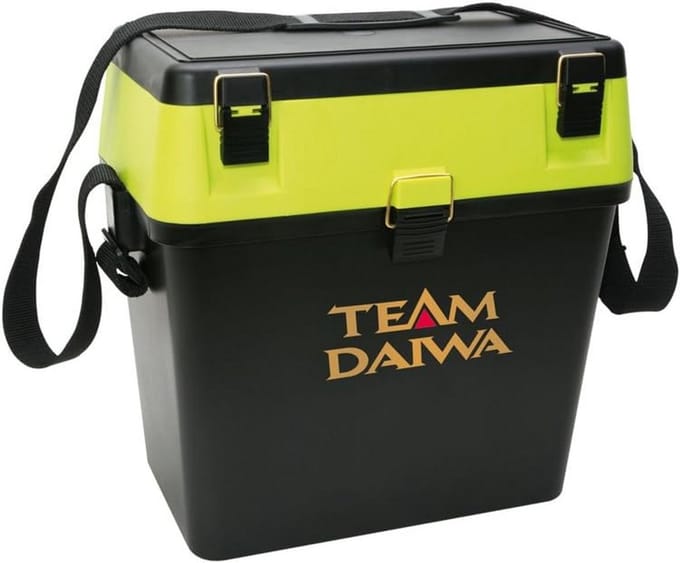 Vis Tackle Box - Opbergkoffer - Vissen vanaf kust - Diepe basis - 38 x 22 x 35 cm - Geel