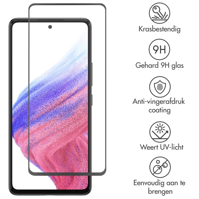 Accezz Screen Protector - Geschikt voor Samsung Galaxy A51 - Gehard Glass Full Cover
