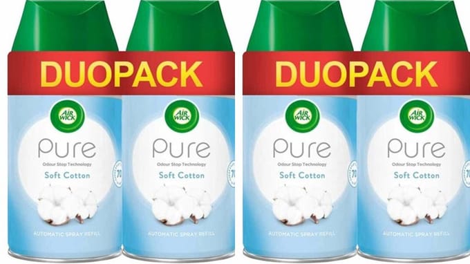 Air Wick Freshmatic Automatische Spray Navulling Pure Soft Cotton 4 X 250 ml