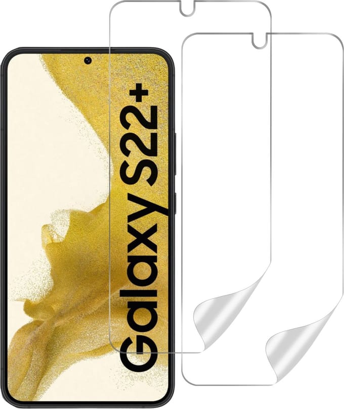 Screenprotector voor Samsung Galaxy S22 Plus - 2 stuks Beschermende kunststoffen transparante plastic schermfolie