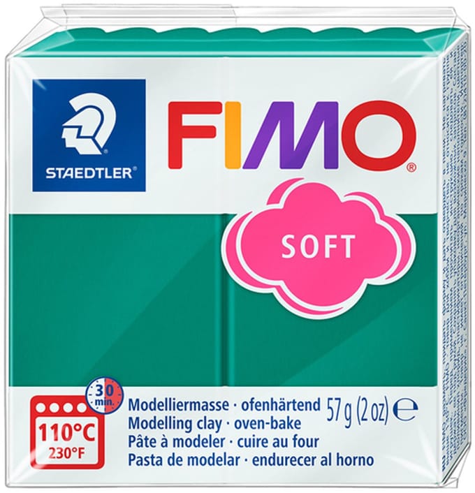Boetseerklei fimo soft 57 g smaragd | 6 stuks