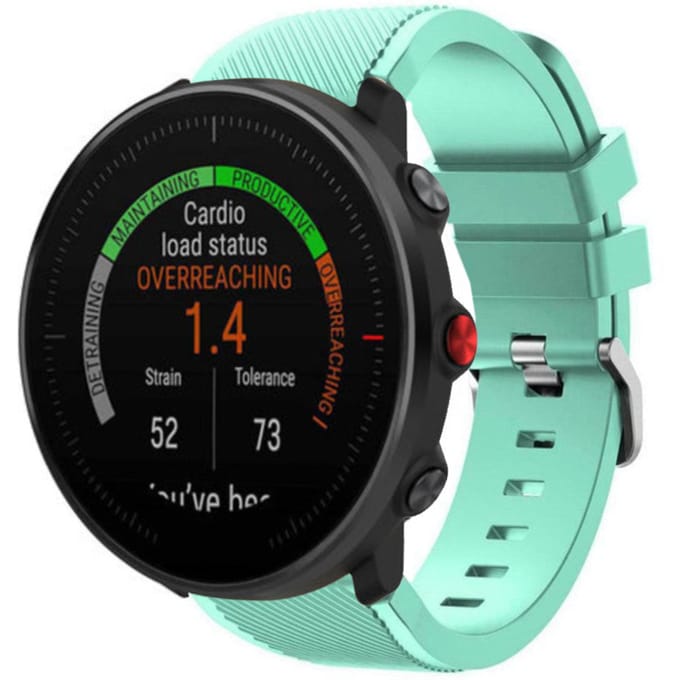 Polar Vantage M twill siliconen band (aqua)
