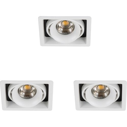 KS Verlichting Inbouwspot Bjorn 1 wit set 3 stuks