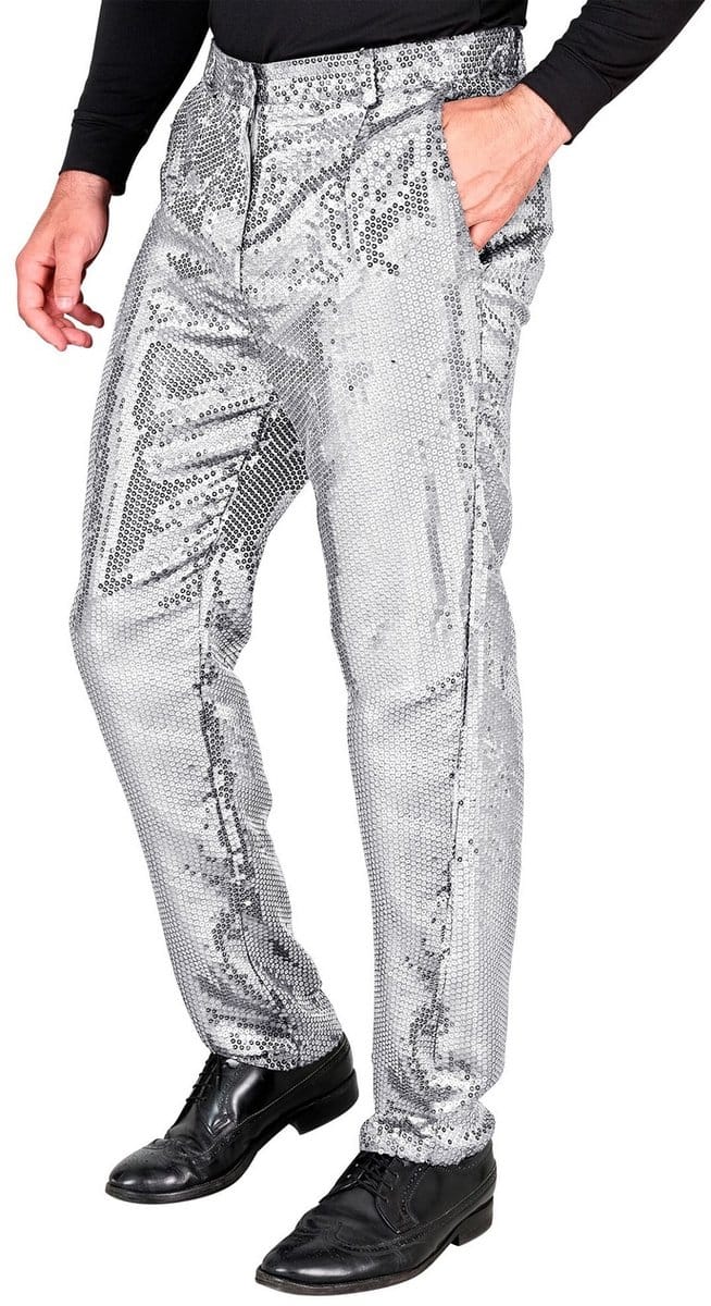 Love To Shine Pailletten Broek Zilver Man