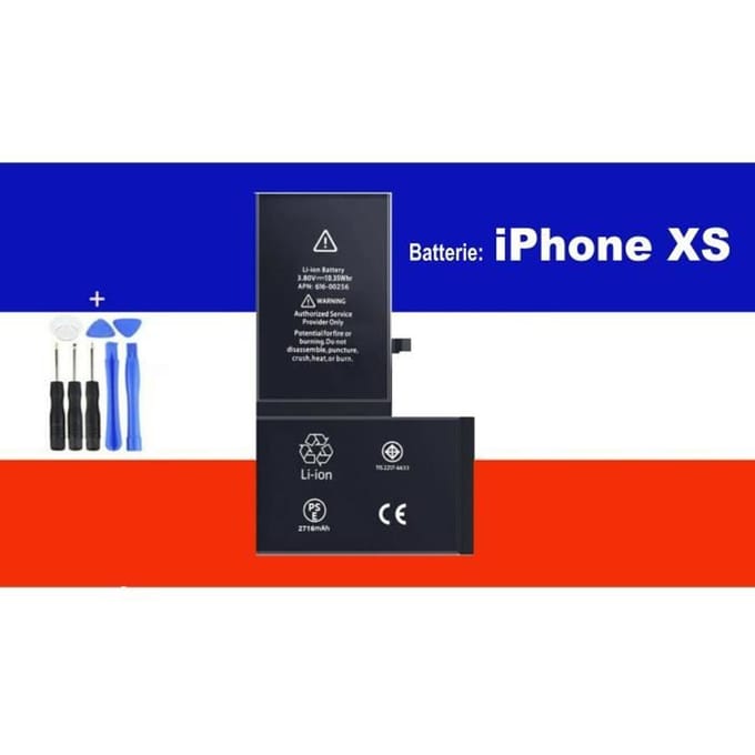 NIEUWE INTERNE BATTERIJ 0 CYCLUS VOOR IPHONE XS + Gereedschap + Plakstrip
