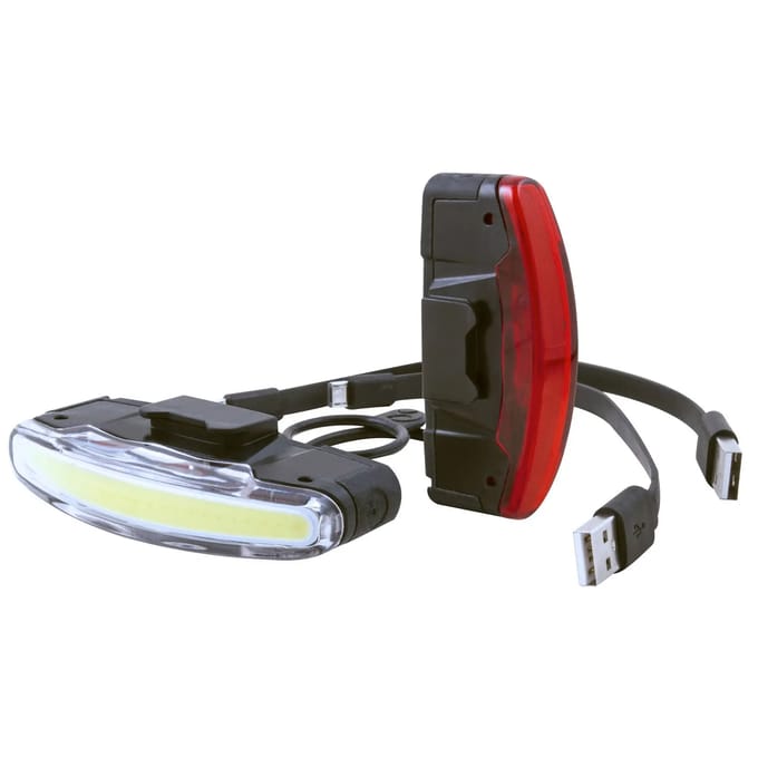Voor- en achterlichten Spanninga Arco Set Bat.Li Po USB 5