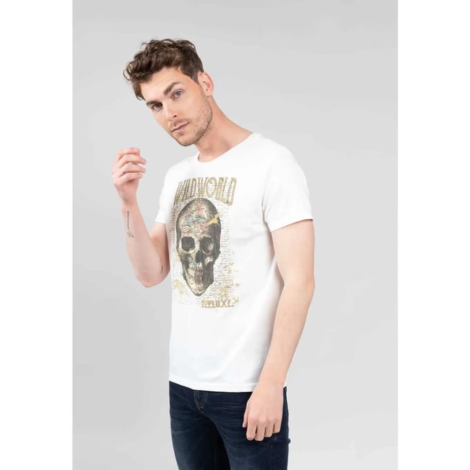 DEELUXE T-shirt met schedelTRAVELLER Natural