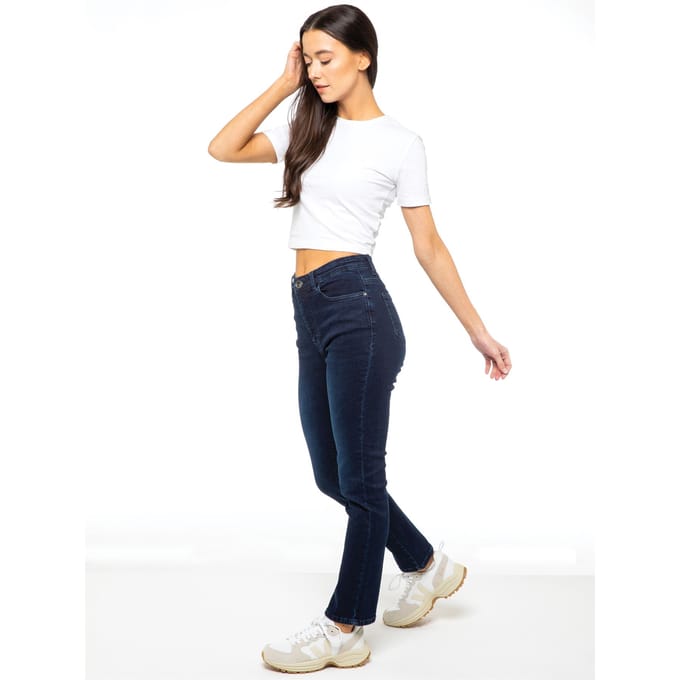 Enzo Rechte Denim Jeans voor Dames