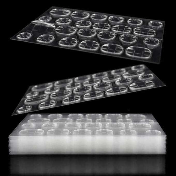 50 Vel Dunne Nagel Lijm Tabs Langdurig Dubbelzijdig Waterdicht Transparant Ademend Nagel white