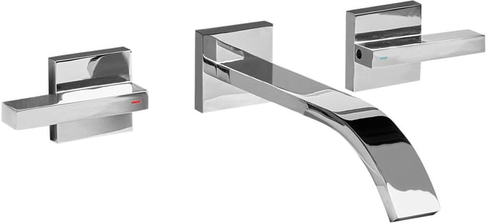 BERRACO - Wandgemonteerde mengkraan - Zilver - Messing