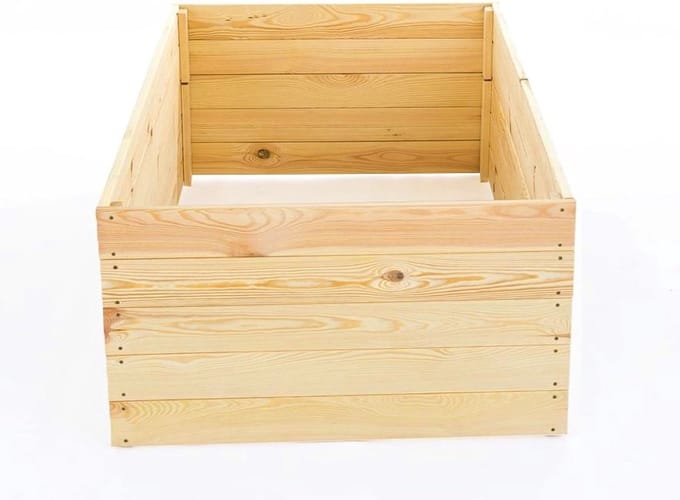 Moestuinbak - kweekbak - 140x80x18 cm - met gronddoek