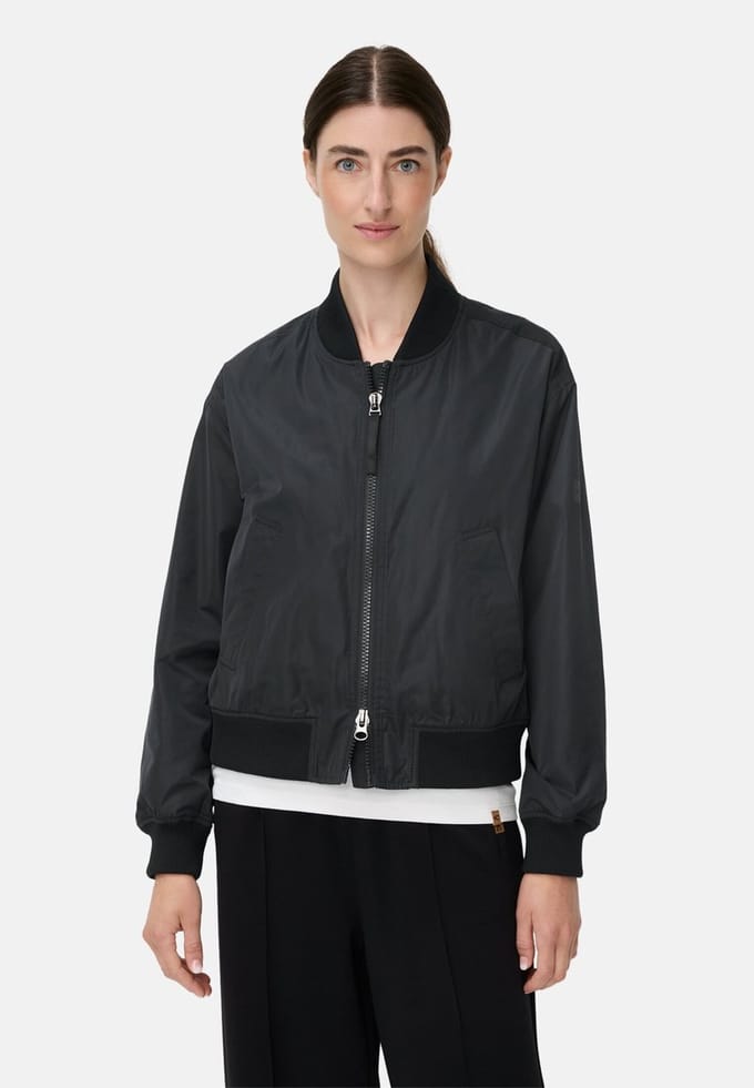 camel active Bomberjack met 2-weg rits - Maat womenswear-46 - Zwart