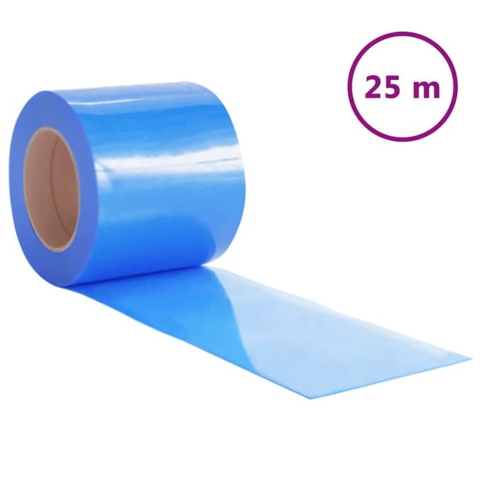 vidaXL - Deurgordijn - 200x1,6 - mm - 25 - m - PVC - blauw