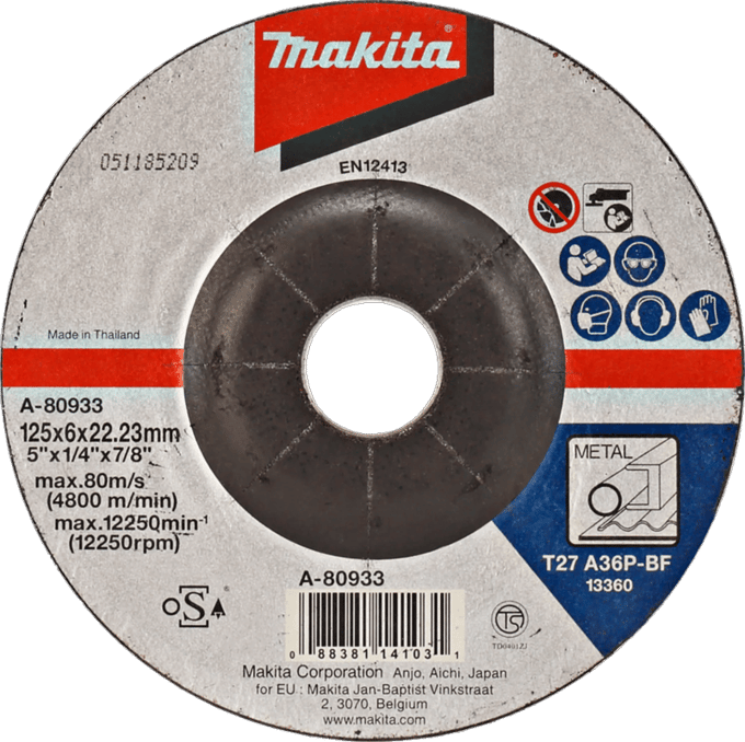 Makita A-80933 Afbraamschijf Staal - 125x6mm