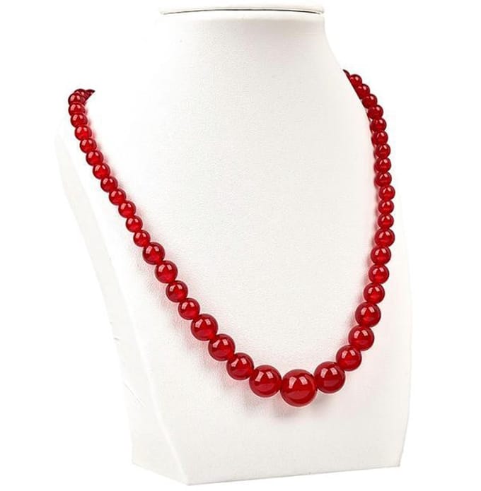 N3 Collecties Rode chalcedoon 6-14 mm kralenketting Temperament halfedelsteen ketting
