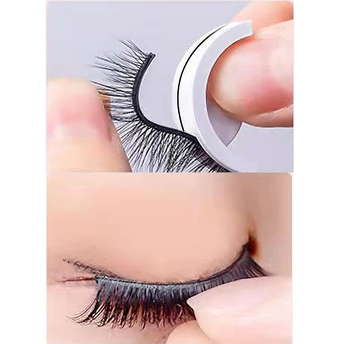 3 paires de cils auto-adhésifs sans colle, Extensions de cils réutilisables, Long Volume, aspect naturel, cadeau gray