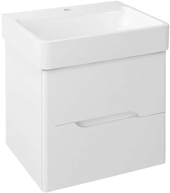 Sapho Mediena Wastafelonderkast 56x51x48,5cm, mat wit/mat wit