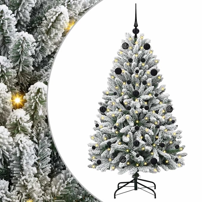 vidaXL - Kunstkerstboom - 150 - cm - 150 - LED's - Warmwit - PVC - en - Staal