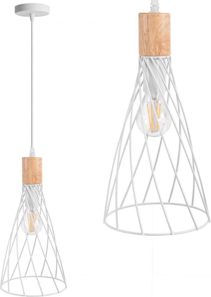 Toolight App1269-1Cp Hanglamp Wit 18X18X35Cm